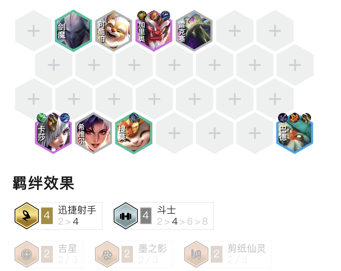 「迅捷斗士卡莎」，冷门无压力前四阵容，速速拿去上大分！