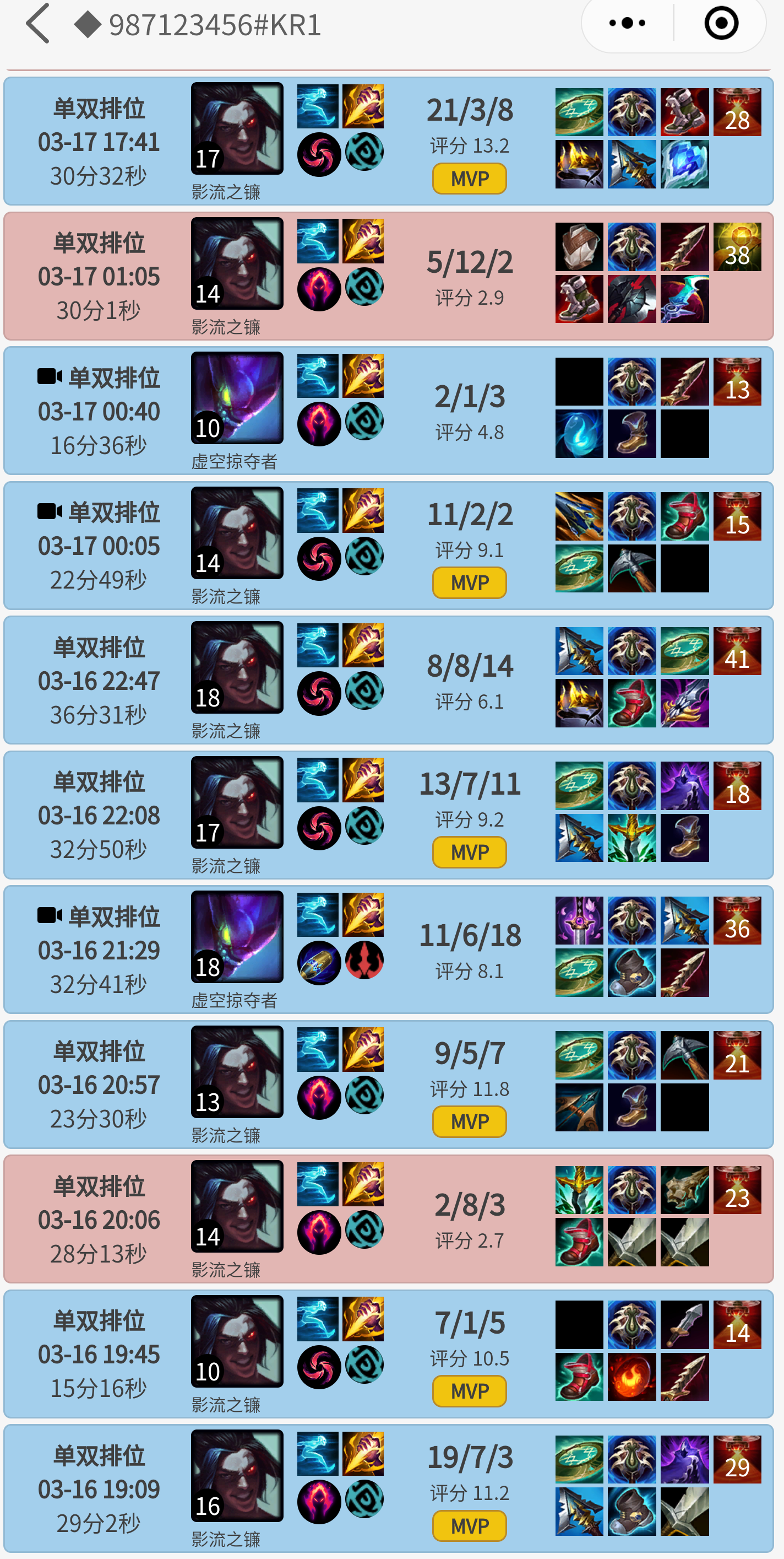 【恶魔小月】75胜率韩服600分？版本答案丛刃凯隐玩法教学！