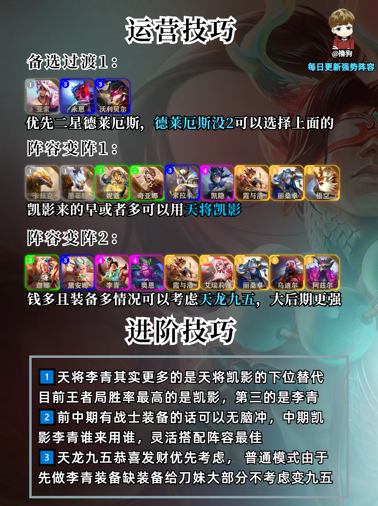 王者局T0P3阵容，学会就是上大师