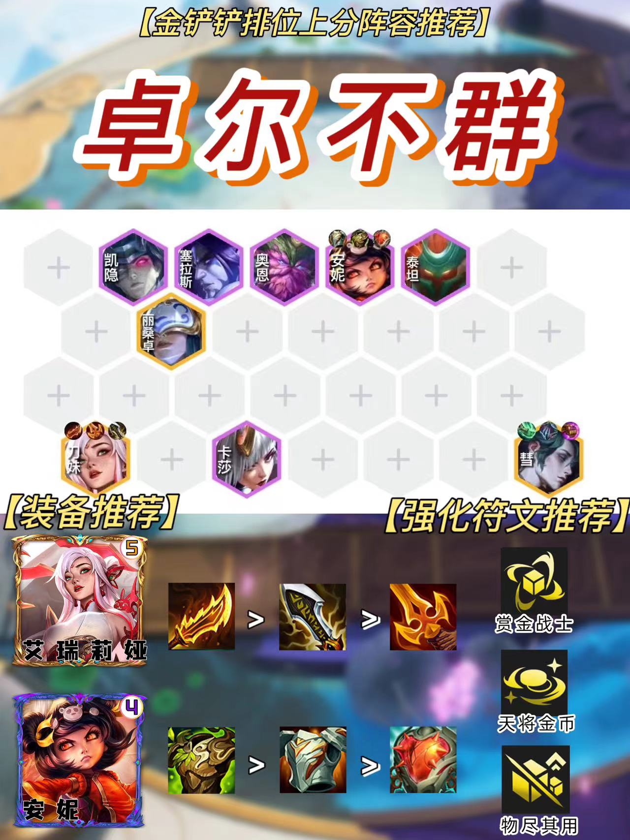 卓尔不群拿到就是必前四，真心建议大家遇到就玩！