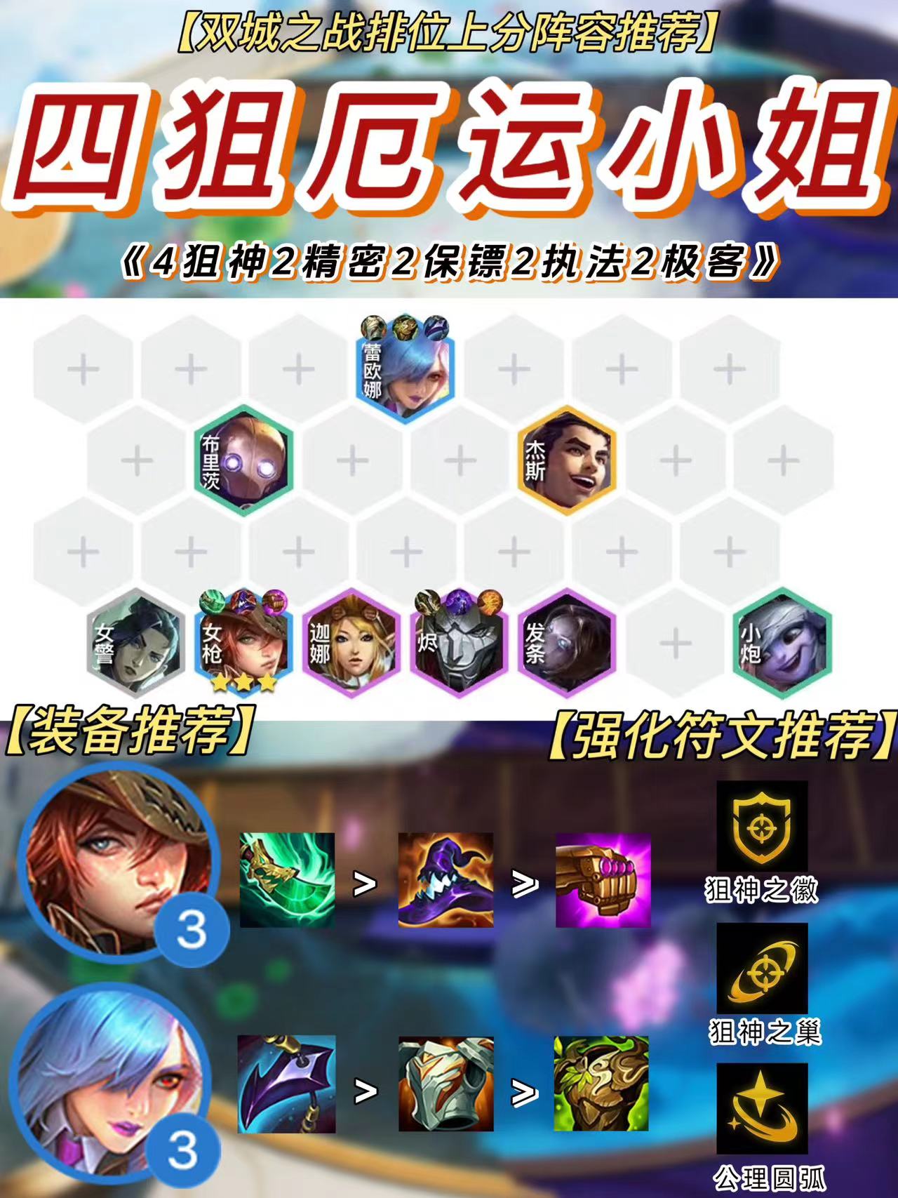 「四狙厄运小姐」，一个技能融化对手，物理和法术双结合爆杀一切