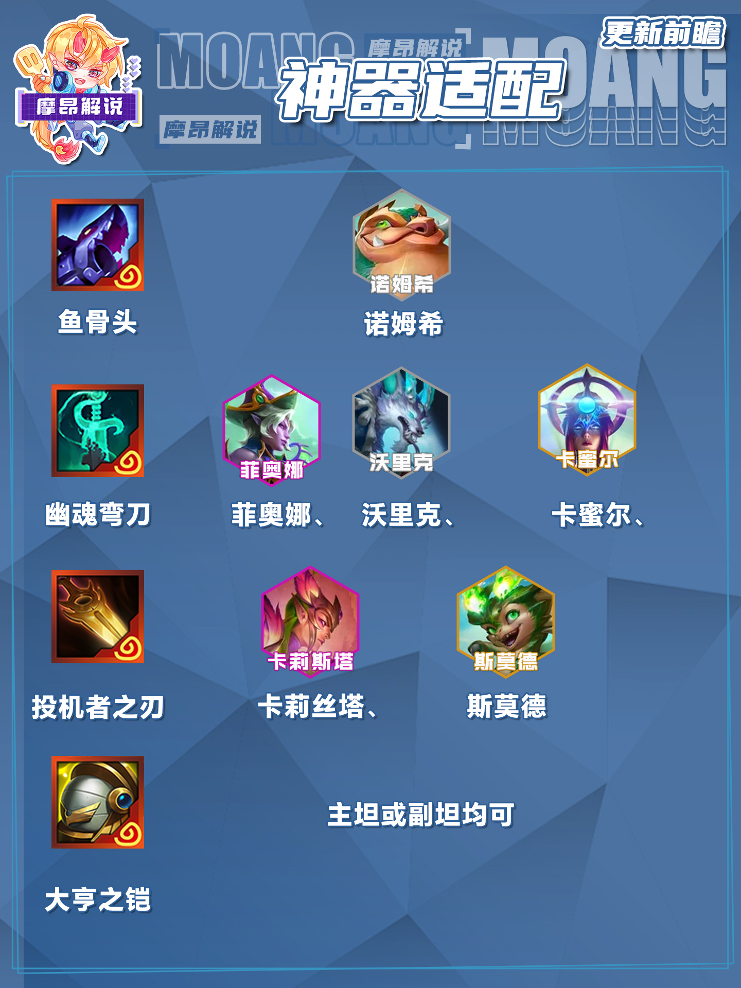 全神器契合度推荐，会利用一件神器顶2件装备
