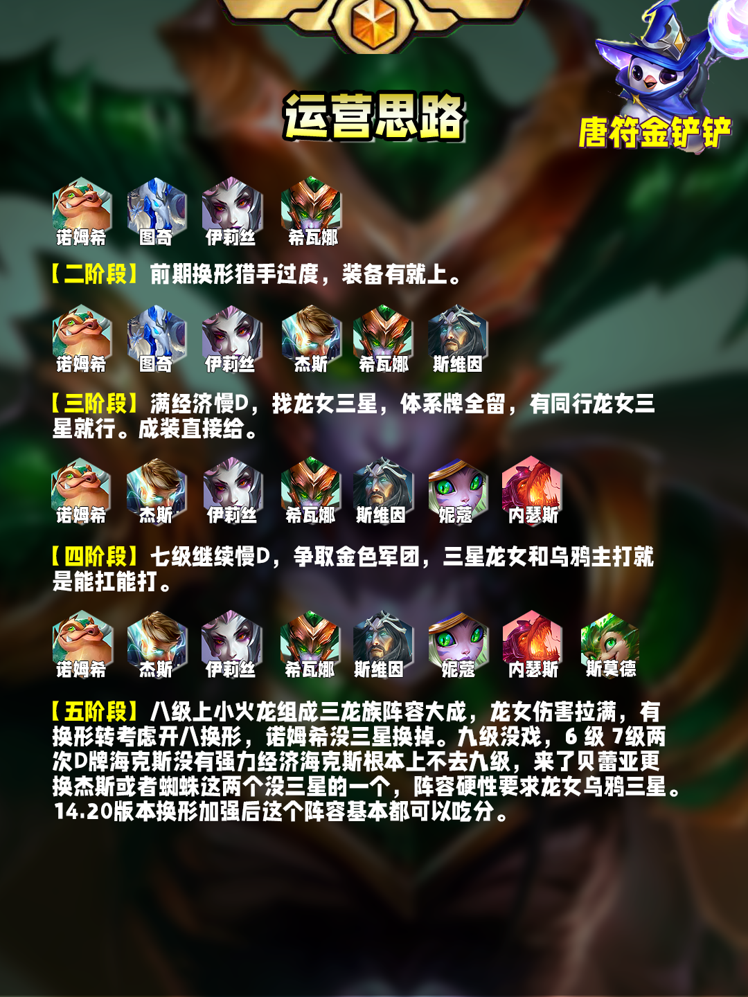 一分钟学会T0阵容：换形龙族希瓦娜