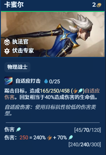 （非炼丹）有转稳冲，伏击卡蜜尔，刀刀暴击，这比刺客玩着还爽