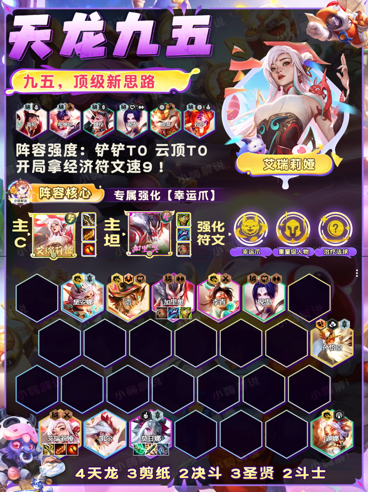 刚刚，最强九五阵容已出！全员2星稳定吃鸡